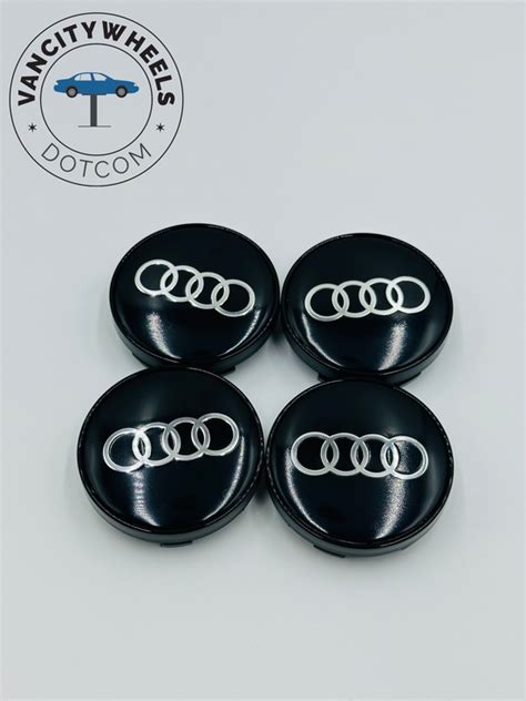 Premium 4Pcs AUDI Wheel Center Caps in Varied Sizes and Wheel Cap Base ...