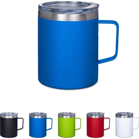 Giveaway Vacuum Insulated Coffee Mugs with Handle (12 Oz.) | Travel Mugs