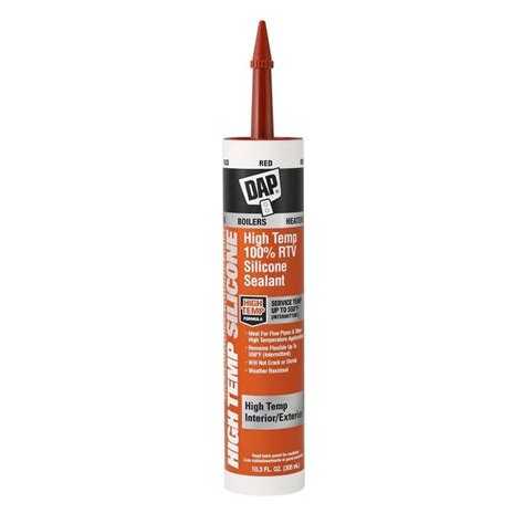 DAP High Temp 100% RTV Silicone Sealant 10.3-fl oz Red Duct Sealant at ...