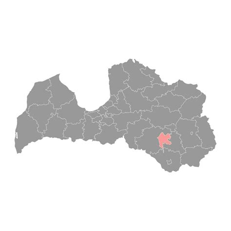 Livani Municipality map, administrative division of Latvia. Vector ...