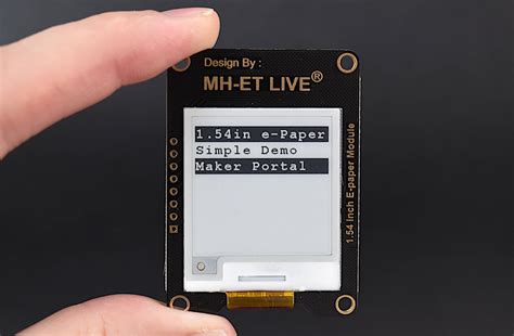 e-Paper Display for Arduino (1.54in, 200x200 Pixels) — Maker Portal