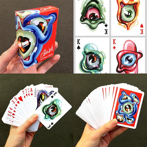 I made custom playing card decks with my paintings! 18 unique painted ...