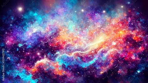 Abstract colorful galaxy background Stock Illustration | Adobe Stock