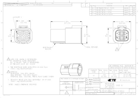 DTP04-4P-E004 Drawing Datasheet by TE Connectivity Deutsch ICT ...