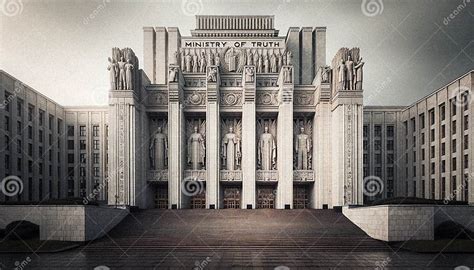 AI-Generated Image of Ministry of Truth, Orwell S 1984, Dystopian ...