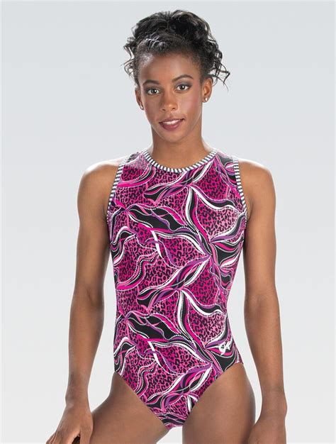 E4148 Urban Cheetah Gymnastics Workout Leotard Gym Leo for Girls