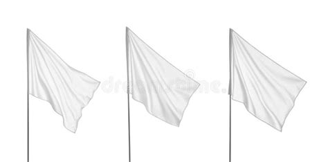 Set with Blank Flags on White Background. Banner Design Stock Photo - Image of group, advertise ...