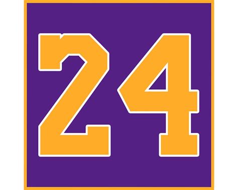 Kobe Bryant Retired Number Sticker Los Angeles Lakers 24 | Etsy