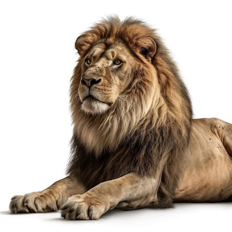 Premium Photo | A lion with a long mane and a lion's mane