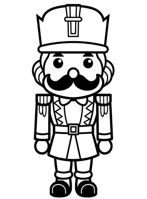 Free Printable Festive Soldier Nutcracker Coloring Page For Kids And Adults