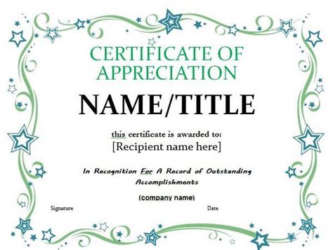 Certificate of Appreciation 17 | certificates | Pinterest | Templates