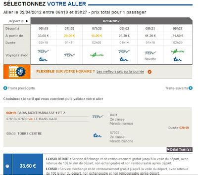 Caminho Rial: Compra das passagens de trem para Tours (França)