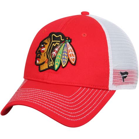 Men's Chicago Blackhawks Red Core Trucker Adjustable Snapback Hat