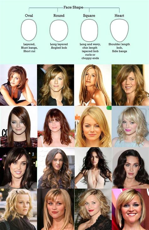 A hairstyles guide according to face shape for women | Парикмахерские стрижки, Идеи причесок