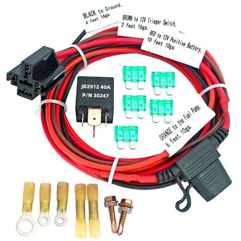 Universal 12V Electric Fuel Pump Relay Kit Waterproof Relay with Fuel ...