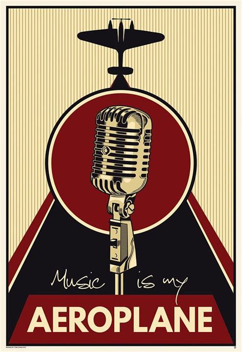 Music is My Aeroplane Poster, Music Poster, Art Deco Print, Art Deco ...