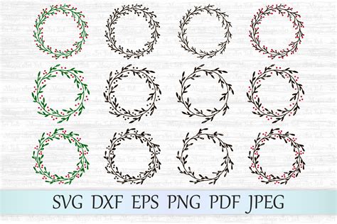 Christmas Wreath SVG (Graphic) by MagicArtLab · Creative Fabrica