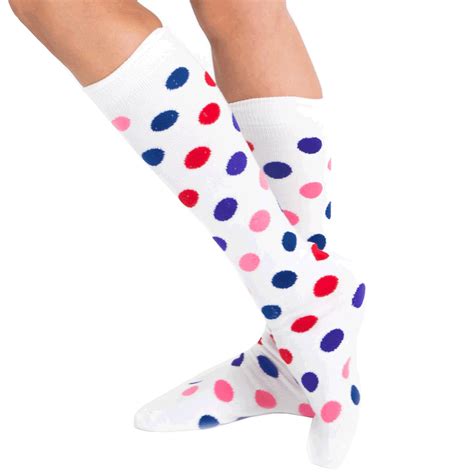 White Polka Dot Socks - Made in USA