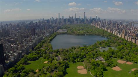 Central Park Aerial View Manhattan New York; Stock Footage SBV ...