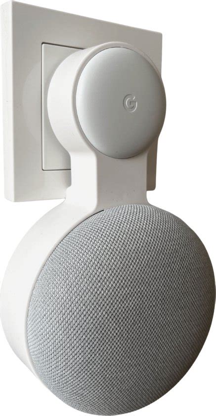 Houder geschikt voor Google Nest Mini – Wall Mount – Wit | bol