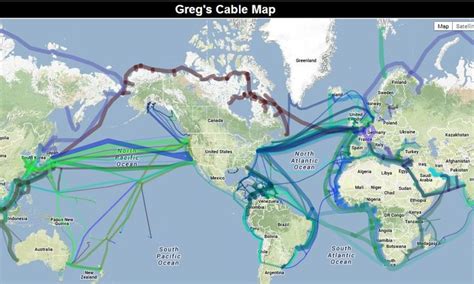 Greg's Cable Map http://www.cablemap.info/ | Map, Cable, Cool technology