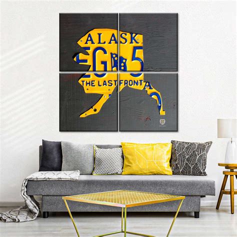 Alaska License Plate Map Wall Art | Photography | by Design Turnpike