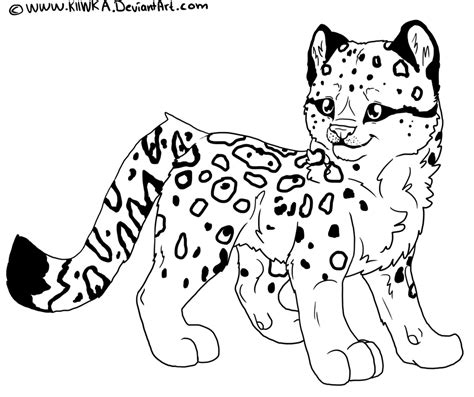 Snow Leopard Coloring Page - Coloring Home