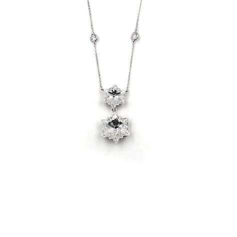 Crystal from Swarovski Double Snowflakes Necklace-in Chain Necklaces from Jewelry & Accessories ...