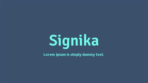 Signika Font Family : Download Free for Desktop & Webfont