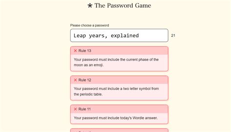 How to beat Rule 12 of the Password Game - All periodic table two ...