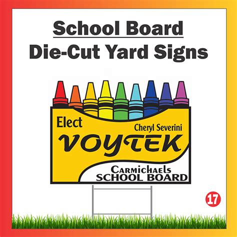 Custom Shaped School Board Yard Signs