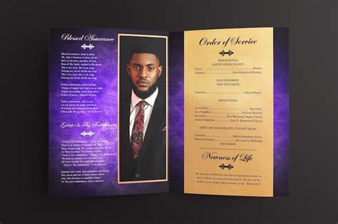 8 Page Funeral Program Template, Canva Funeral Template Printable ...