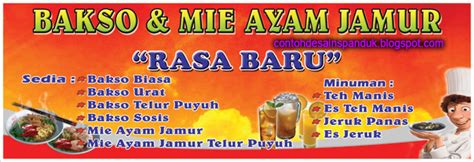 Bakso dan Mie Ayam Jamur [Rasa Baru] | Contoh Desain Spanduk