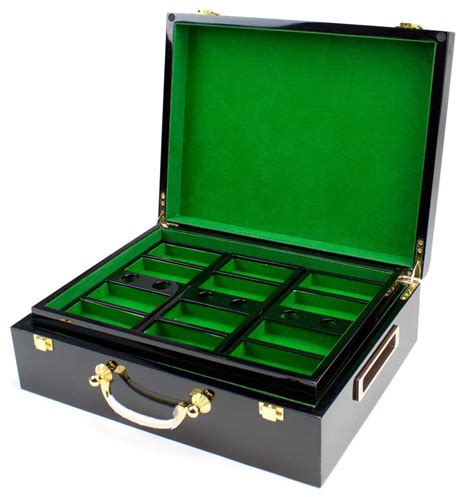 500 Ct Hi Gloss Wooden Case - Apache Poker Chips