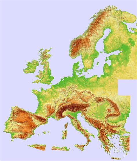 Composite Topographic Hillshade Map of Europe : r/europe