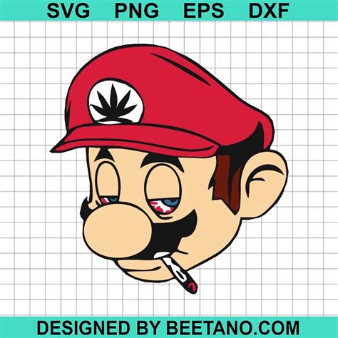 Super Mario Smoking Weed SVG, 420 SVG, Funny Mario Weed SVG, Cannabis SVG