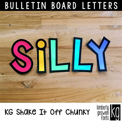 Bulletin Board Letters: KG Shake It Off | Bulletin board letters, Classroom bulletin boards ...