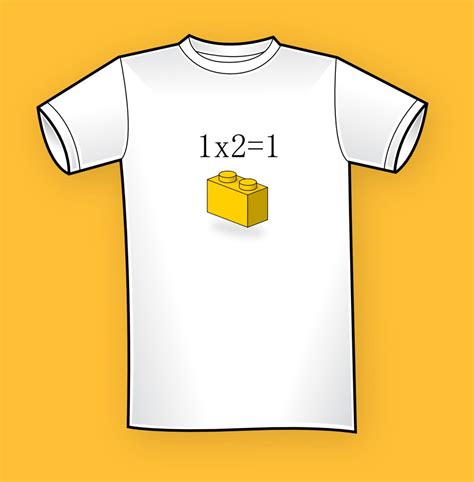 Lego Shirt 1x2=1 | A Lego shirt idea, I'm still developing. … | Flickr