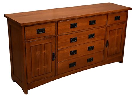 XGATML AMAHLE Arts and Crafts Mission Oak Sideboard Buffet with Drawers ...