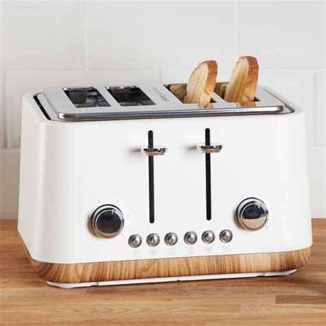 Contemporary White Kettle and Toaster Set | Dunelm