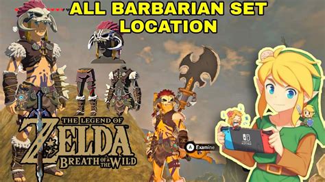 Zelda BOTW - All Barbarian Set LOCATION - YouTube