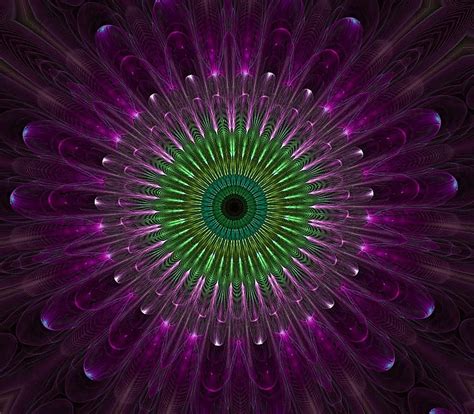 purple, mandala, fractal, glass, abstract, digital, art | Pikist
