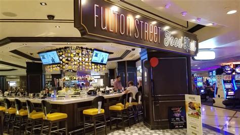 Harrahs Las Vegas Hotel Fulton Street Food Court. - YouTube