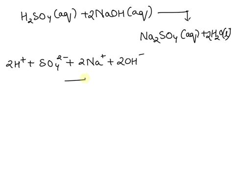 SOLVED: What is the correct net ionic equation for the reaction of sulfuric acid and sodium ...