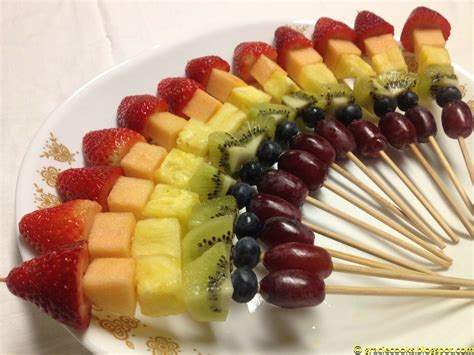 Gracie Cooks!: Rainbow Fruit Skewers for Wedding Hors D'oeuvres ... | Rainbow fruit skewers ...