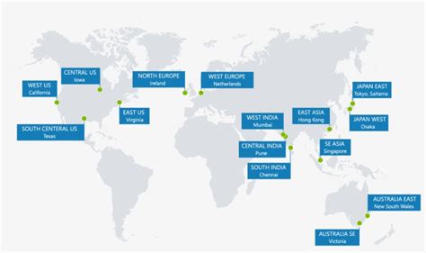 Microsoft Azure Regions Map