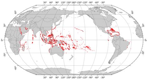 Global coral reef distribution [IMAGE] | EurekAlert! Science News Releases