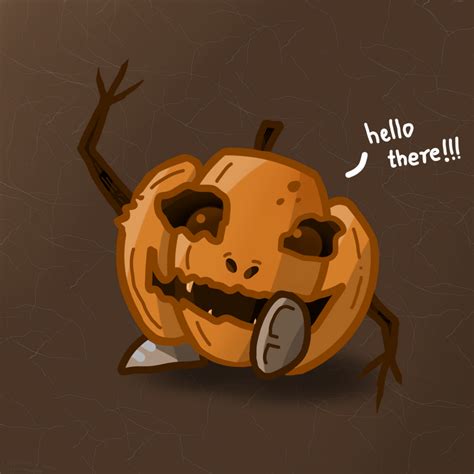 Pearlescentmoon's pumpkin dude fan art that I drew on my mobile ...