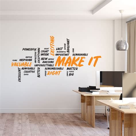 Make It Wall Decal Motivational Art Office Wall Art Office - Etsy UK