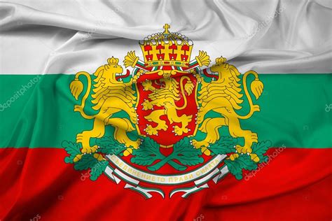 Waving Flag of Bulgaria with Coat of Arms Stock Photo by ©PromesaStudio ...